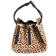 sergio rossi ponyhair bucket drawstring animal print bag now for sale at labellov vintage fashion webshop belgium