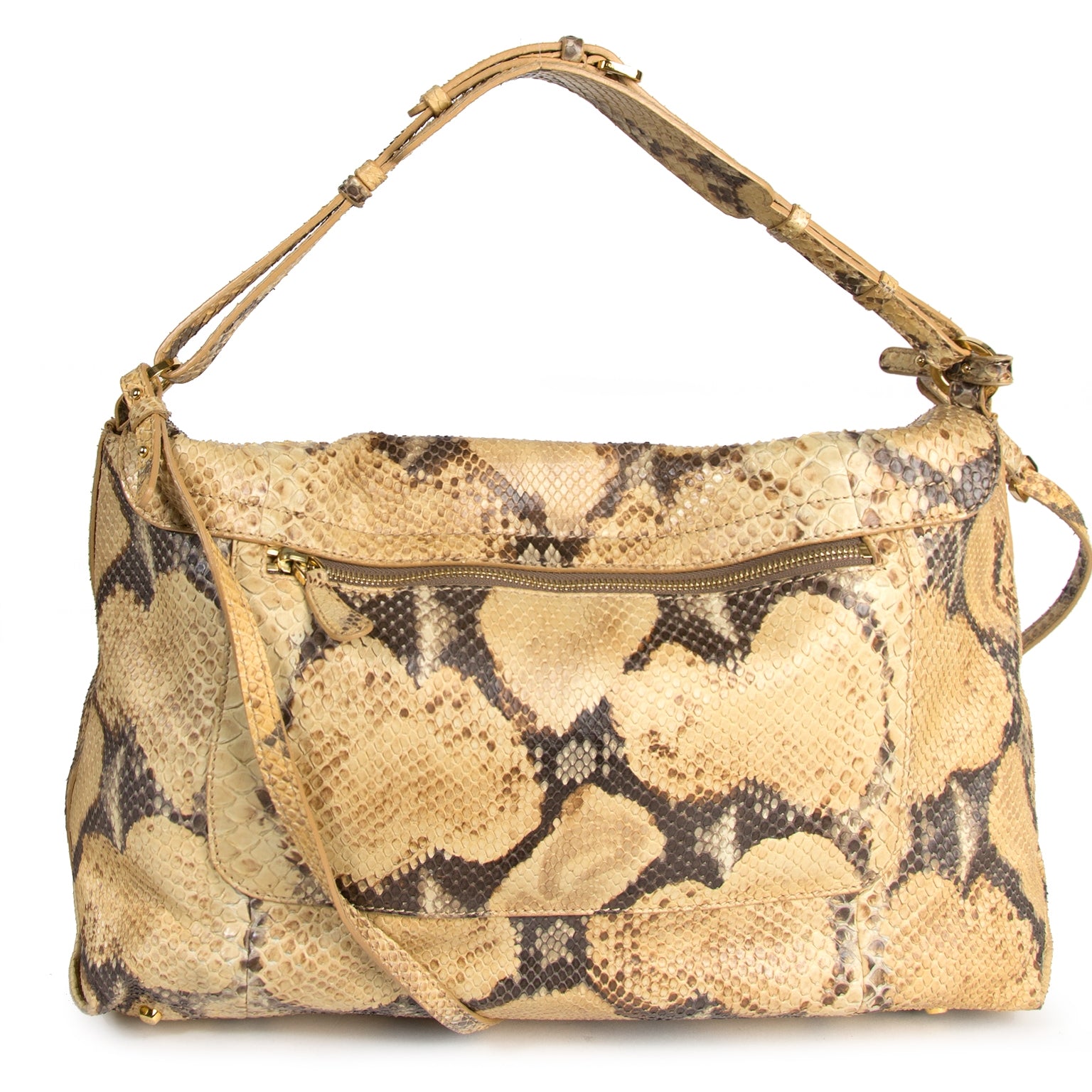 Sergio Rossi Python Leather Shoulder Bag for sale online at Labellov in Antwerp and with worldwide shipping