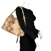 Sergio Rossi Python Leather Shoulder Bag te koop bij Labellov