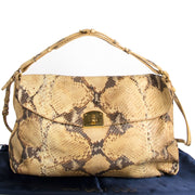 Sergio Rossi Python Leather Shoulder Bag kopen en verkopen aan de beste prijs