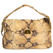 Sergio Rossi Python Leather Shoulder Bag for sale at Labellov secondhand luxury