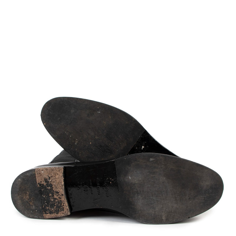 authentic second hand Sergio Rossi Life Elasto Black Riding Boots at labellov.com