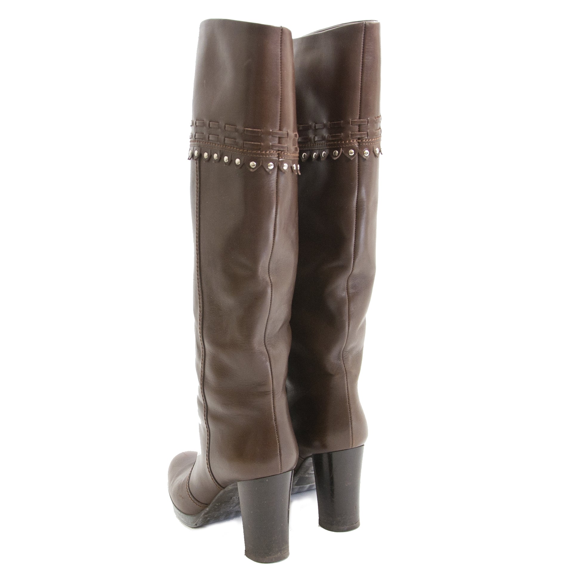 Authentique seconde main Sergio Rossi Brown Boots - size 38,5 achète en ligne webshop