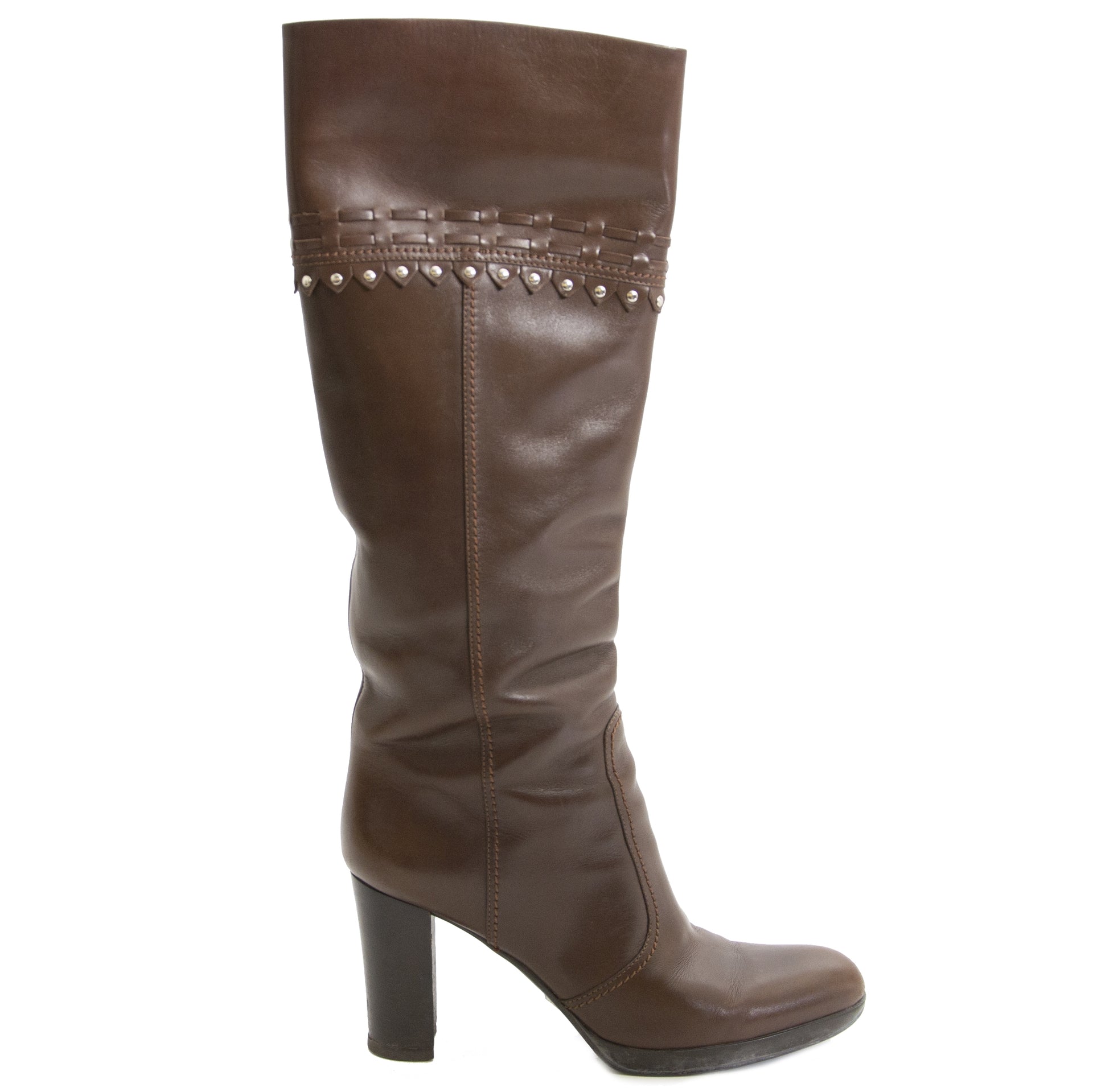 Authentieke tweedehands Sergio Rossi Brown Boots - size 38,5 koop online webshop