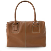 koop veilig online aan d beste prijs Tods D-Cube Cognac leather tote