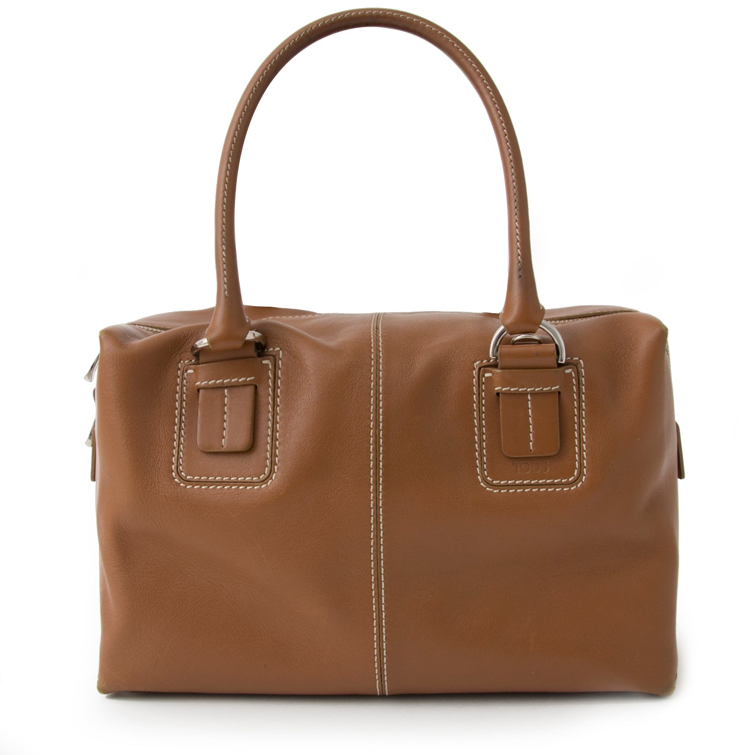 koop veilig online aan d beste prijs Tods D-Cube Cognac leather tote