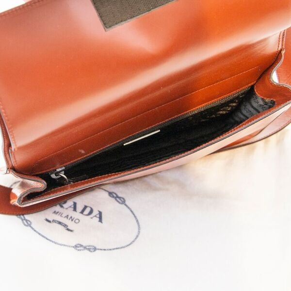 Prada Cognac Shoulder Bag
