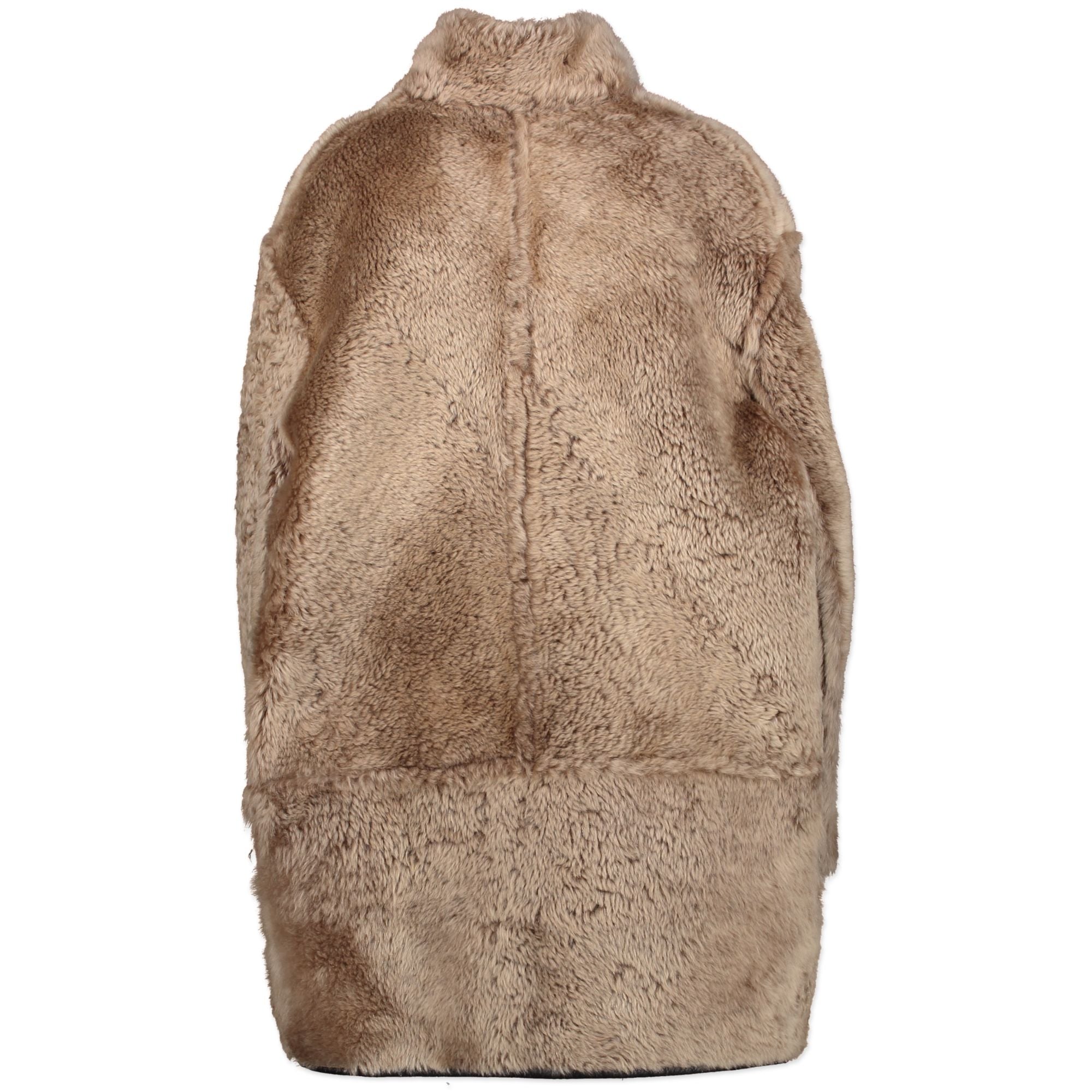 Marni Black Lamb Leather Reversible Shearling Coat - size FR40