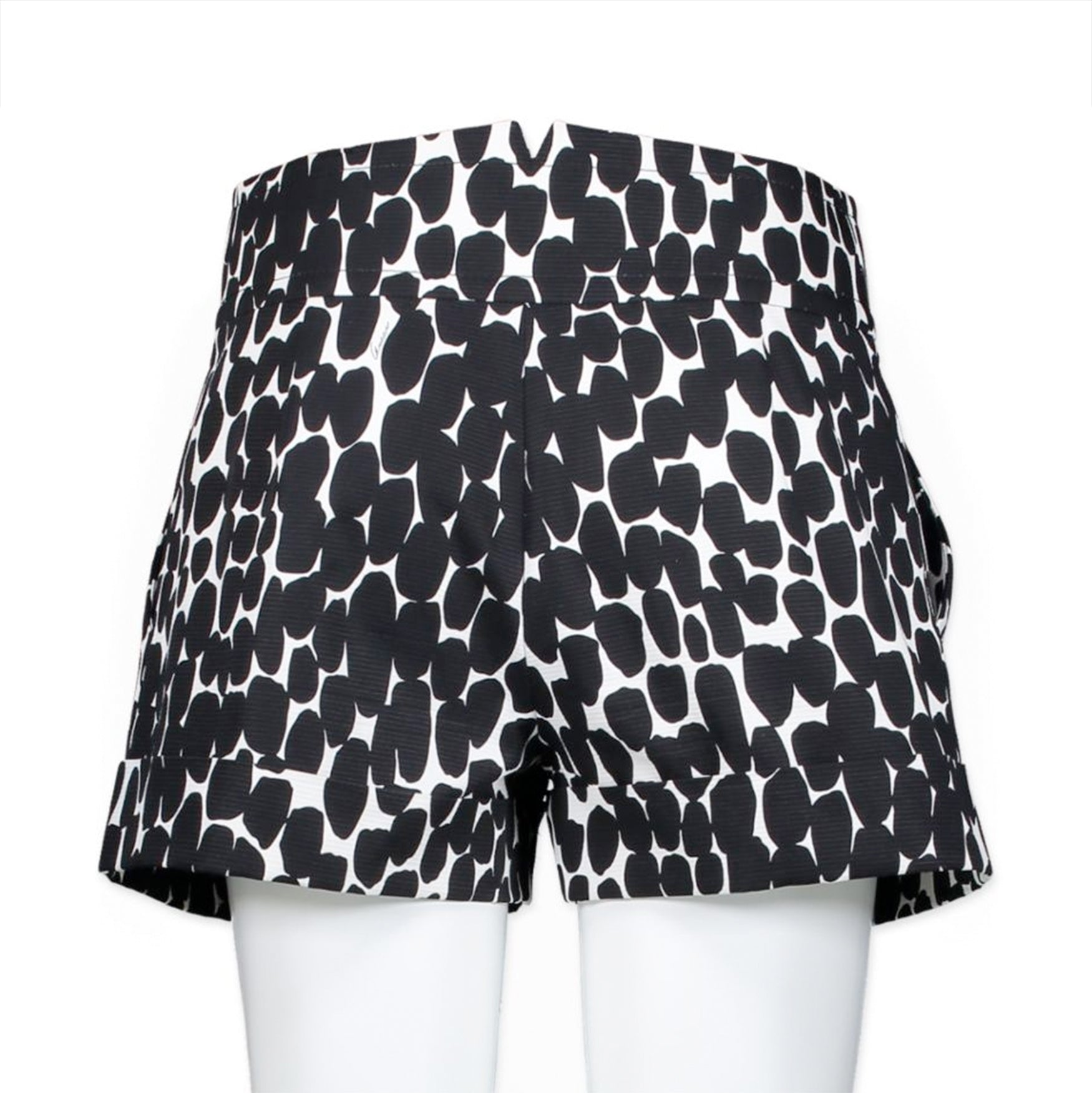Gucci Black-White Print Short - Size 38