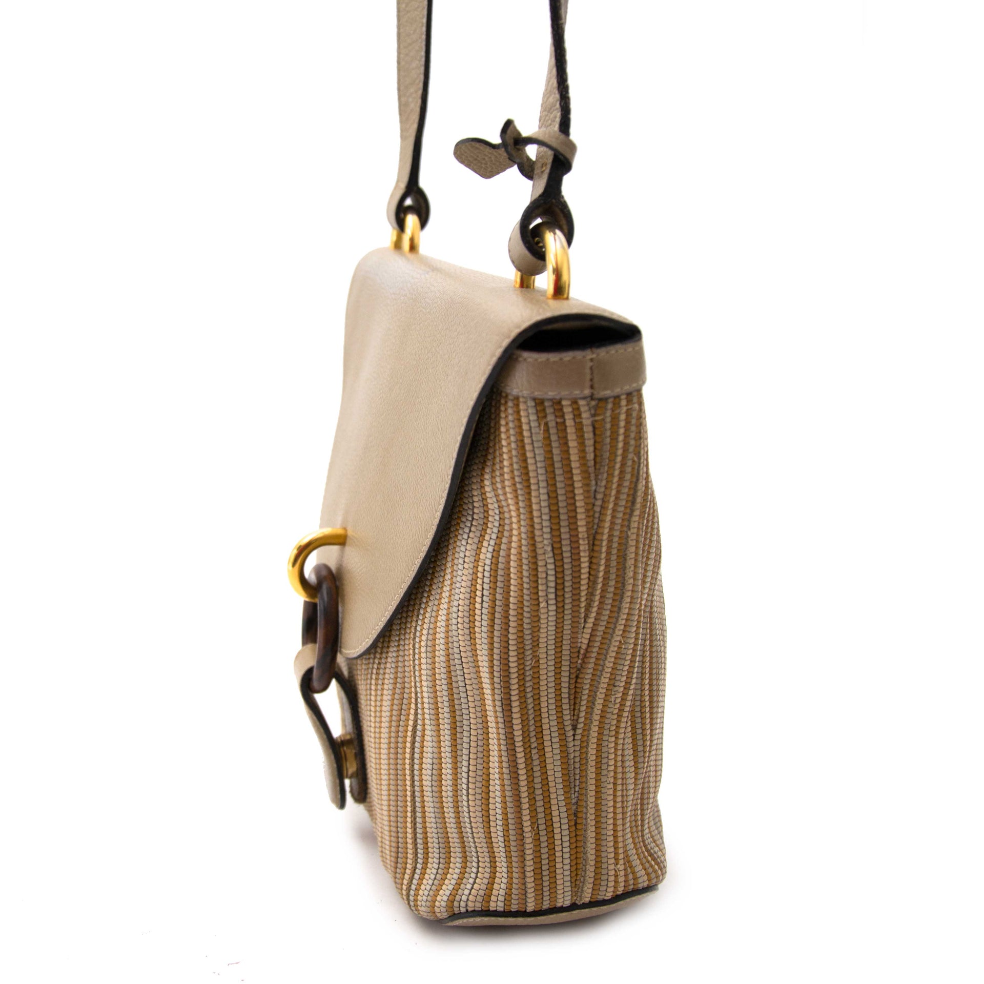 Delvaux Toile de Cuir Shoulder Bag