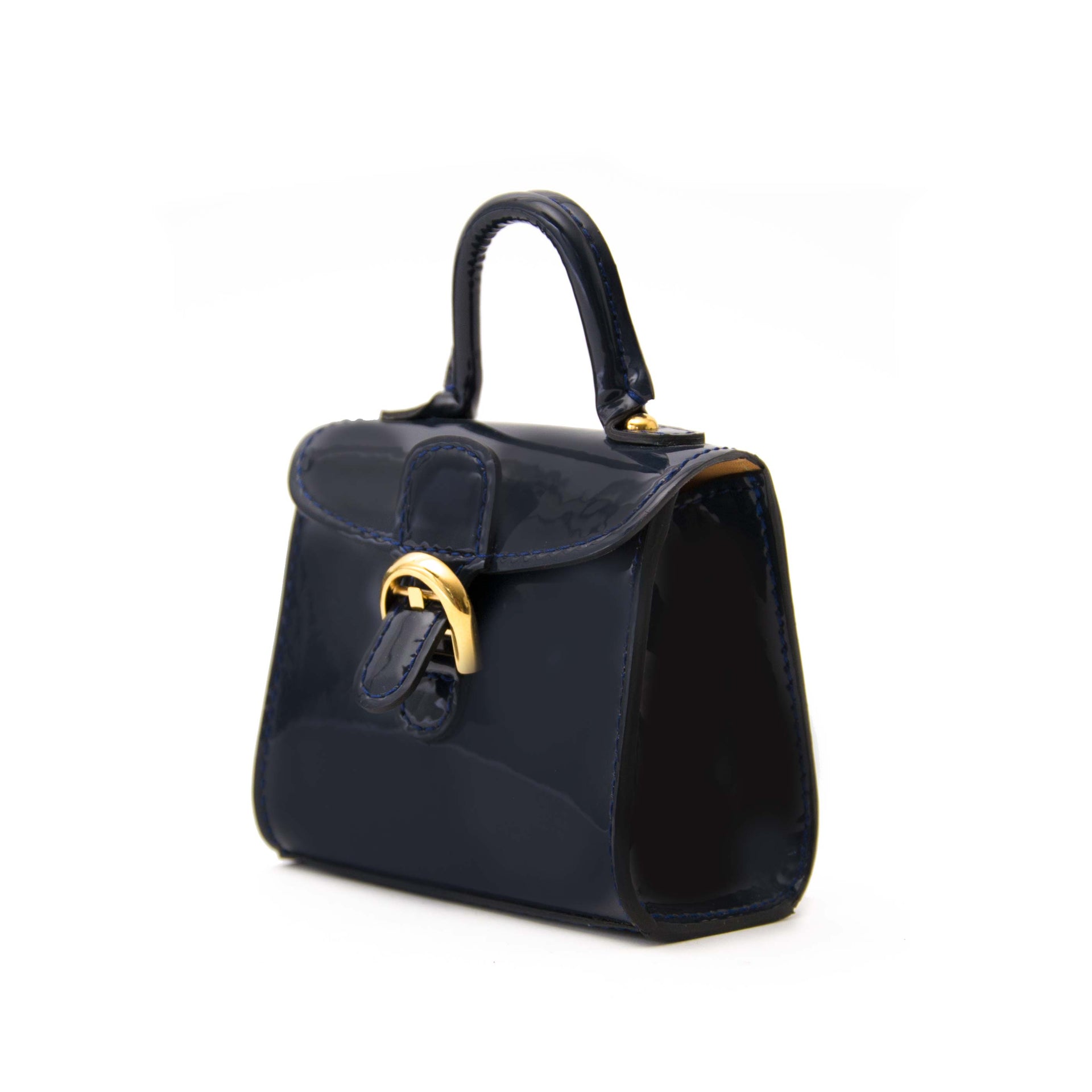 koop veilig online aan de beste prijs jou tweedehands Delvaux Brillant Charm Patent Blue