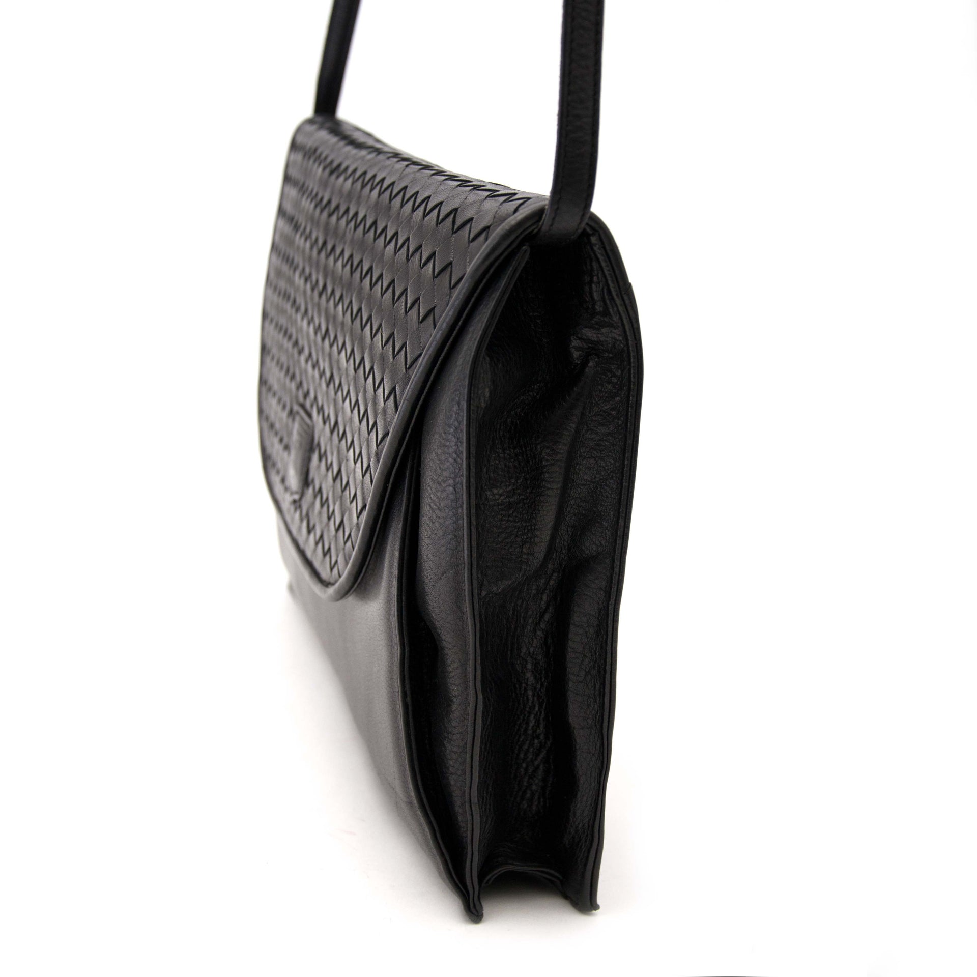 shop safe and secure celine black woven bag at labellov.com