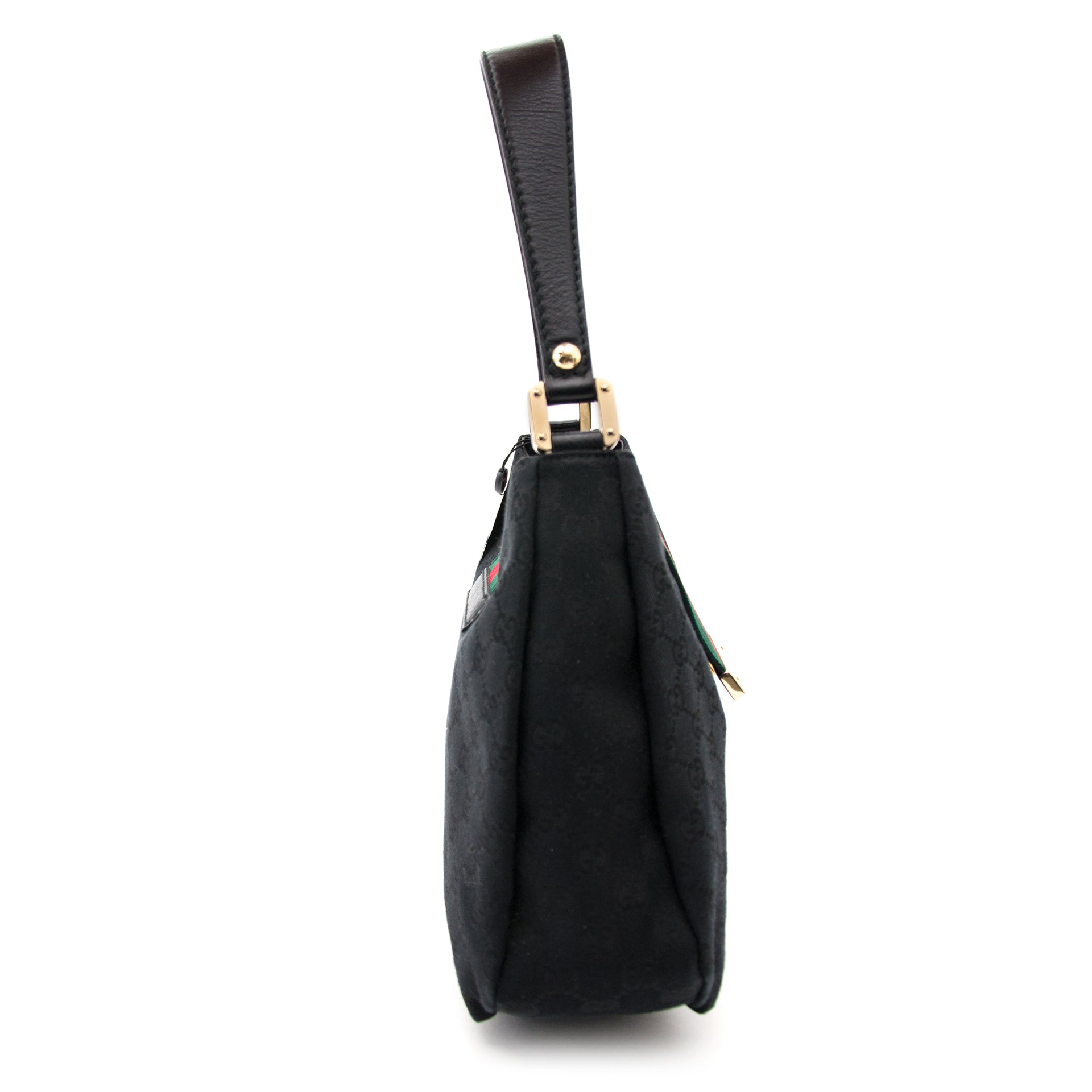 Gucci Fabric Stripe and Monogram Bag