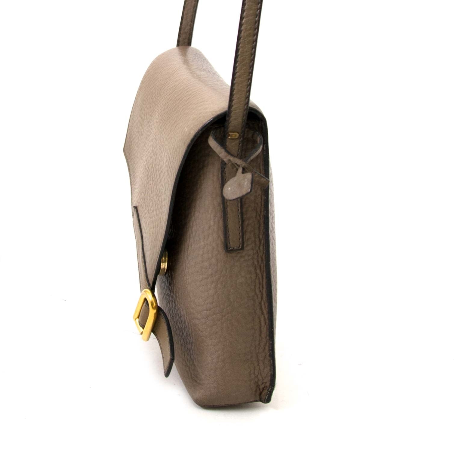 shop safe and secure online at labellov.comDelvaux Taupe Crossbody bag