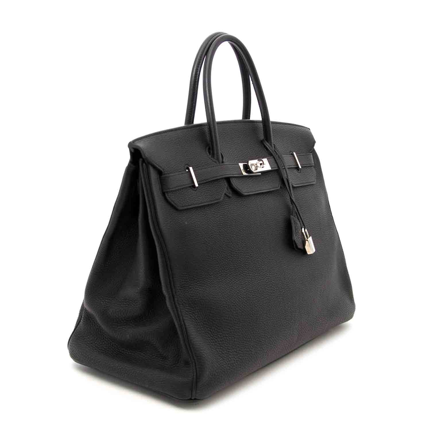 Acheter en ligne chez labellov.com hermes birkin 40 noir clemence taurillon togo phw