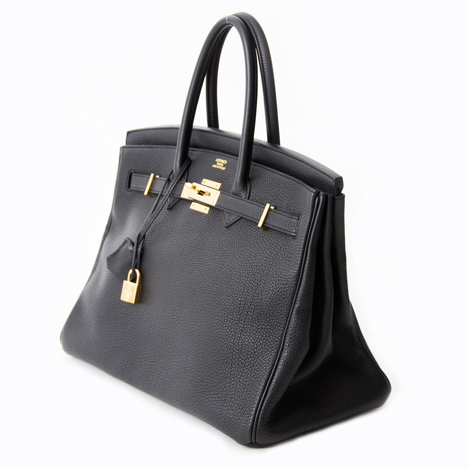 acheter en ligne pour le meilleur prix sac a main comme neuf Hermes Birkin 35 Black Togo GHW +Ifacture