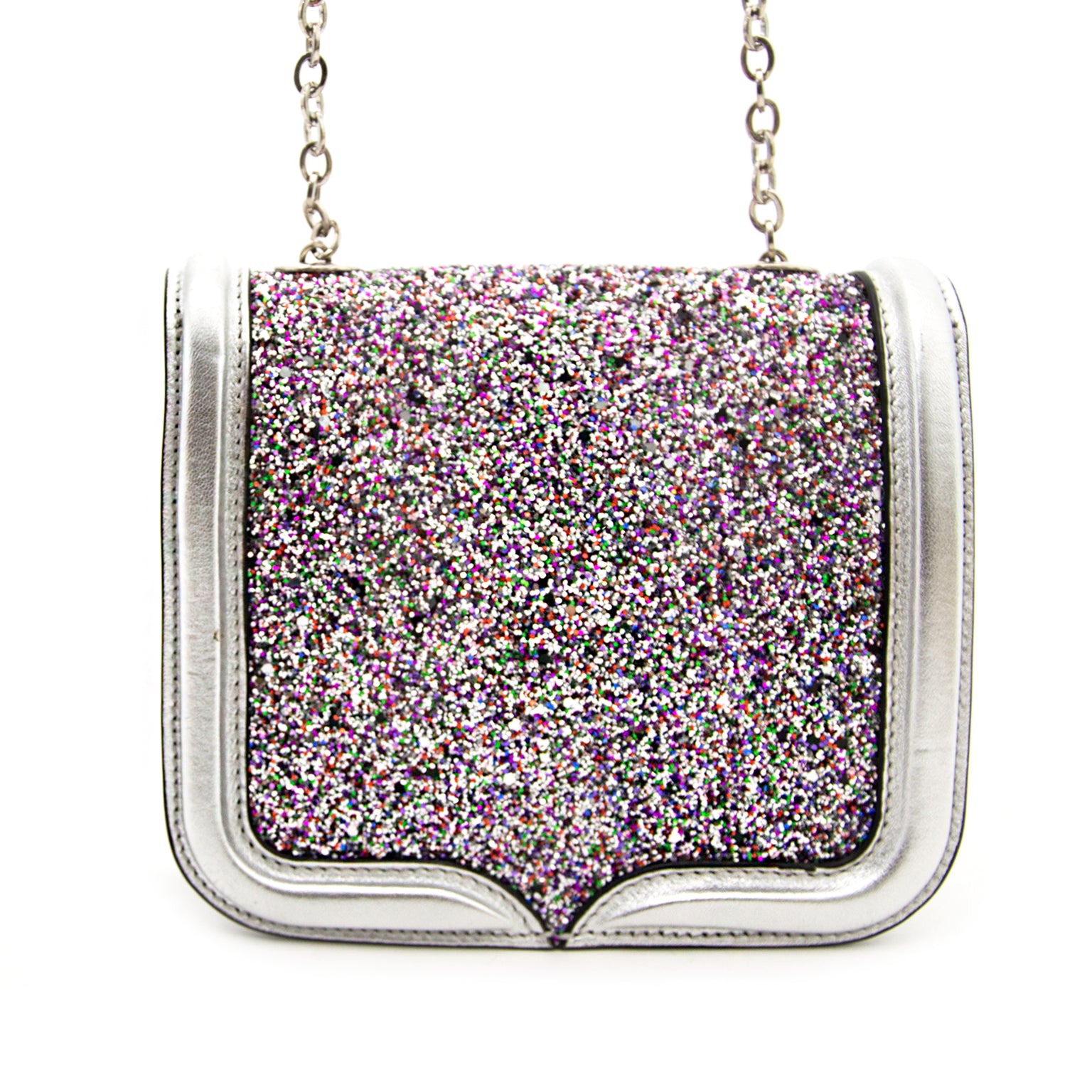 Shop safe online aan de beste prijs Alexander McQueen Multi Color Glitter Mini Heroine Bag