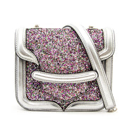 Acheter en ligne chez Labellov.com Alexander McQueen Multi Color Glitter Mini Heroine Bag