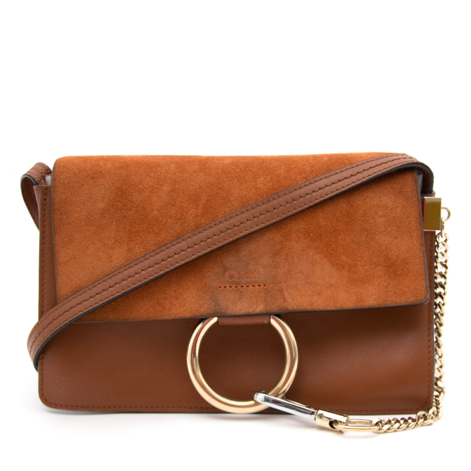 chloé small faye leather suede shoulder bag now online at labellov.com for the best price