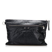 Balenciaga Black Arena Large Clip Clutch