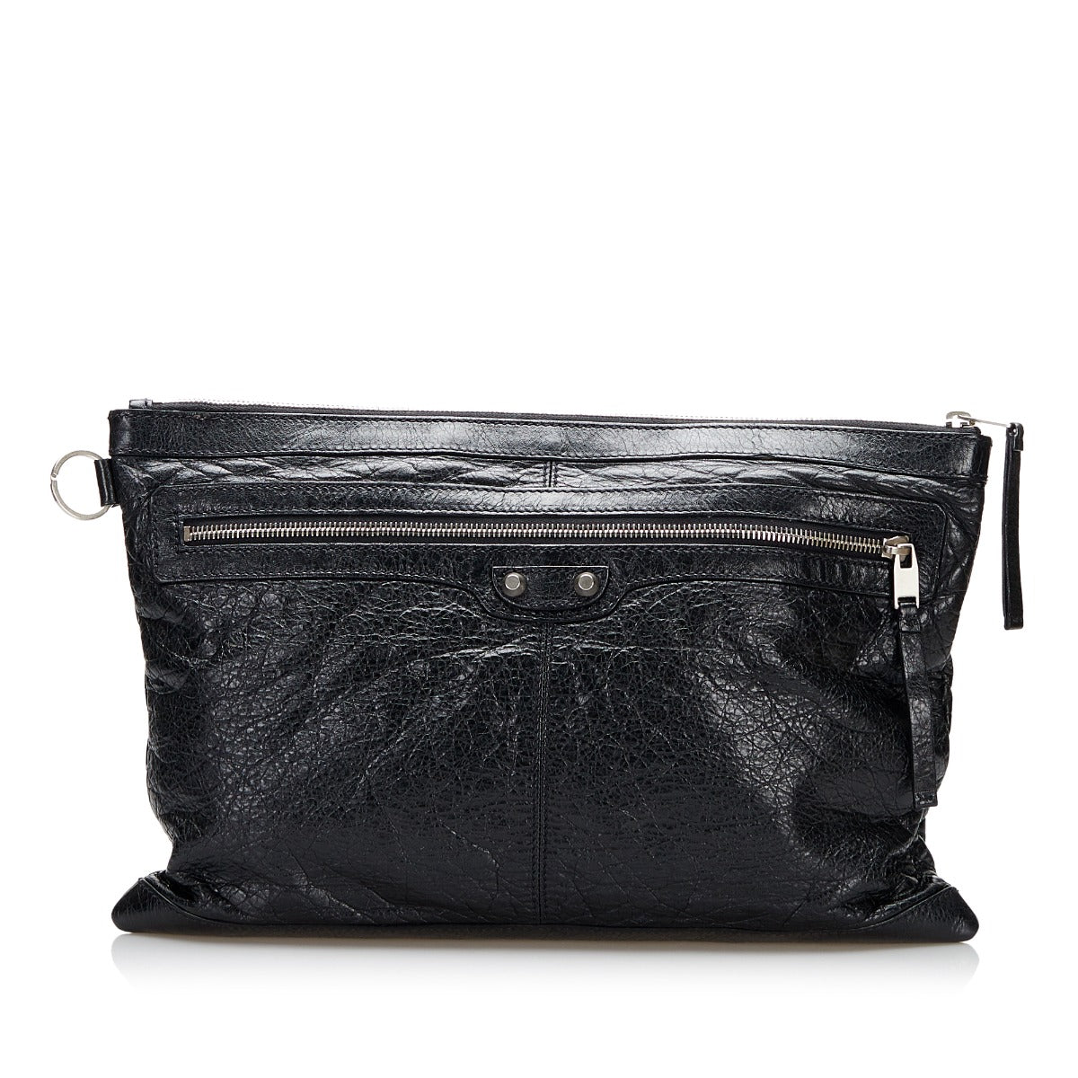 Balenciaga Black Arena Large Clip Clutch
