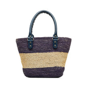 Shop 100% authentic secondhand Balenciaga Purple Striped Raffia Panier Top Handle Bag on Labellov.com