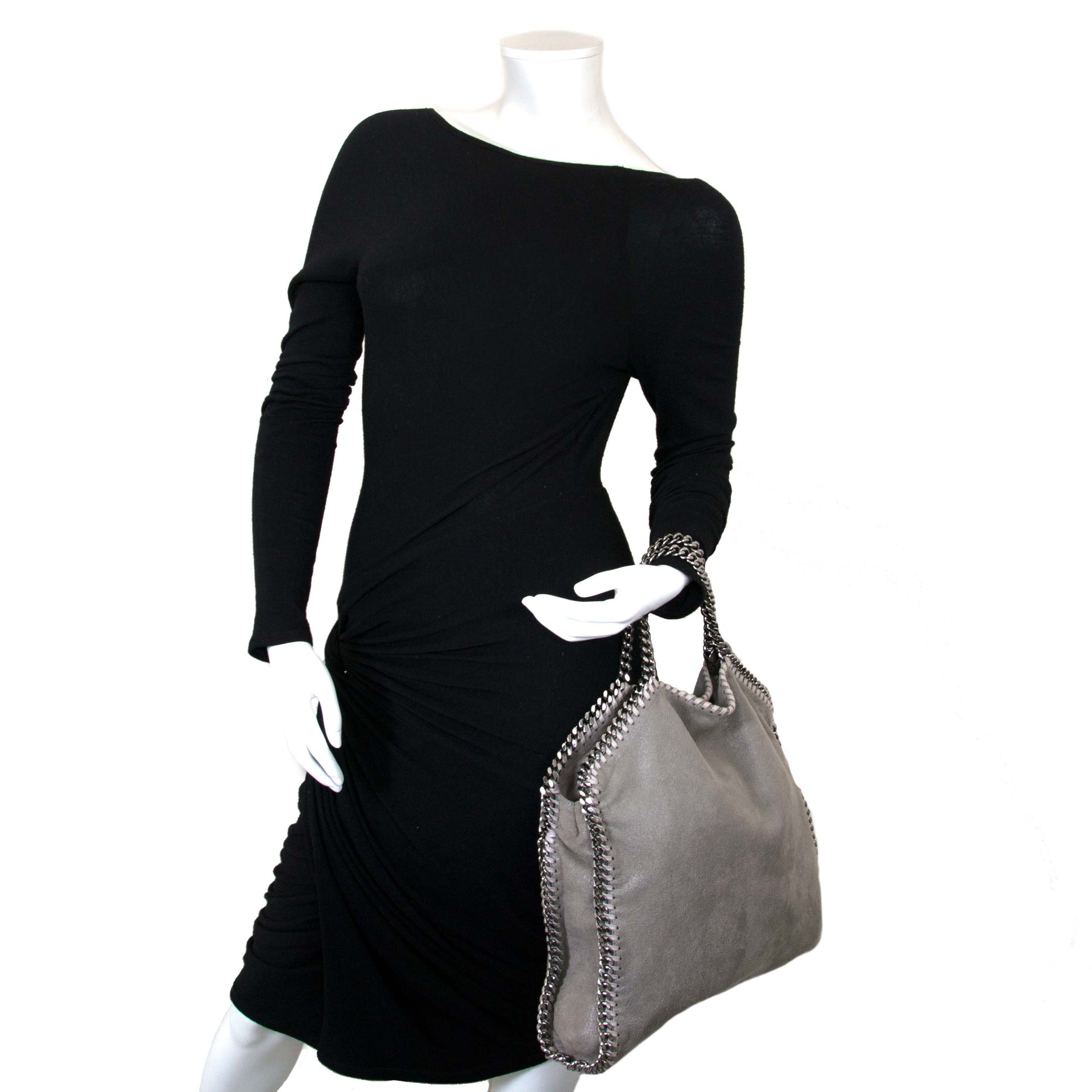 Stella McCartney Grey Falabella Fold Over Tote now for sale at labellov vintage fashion webshop belgium