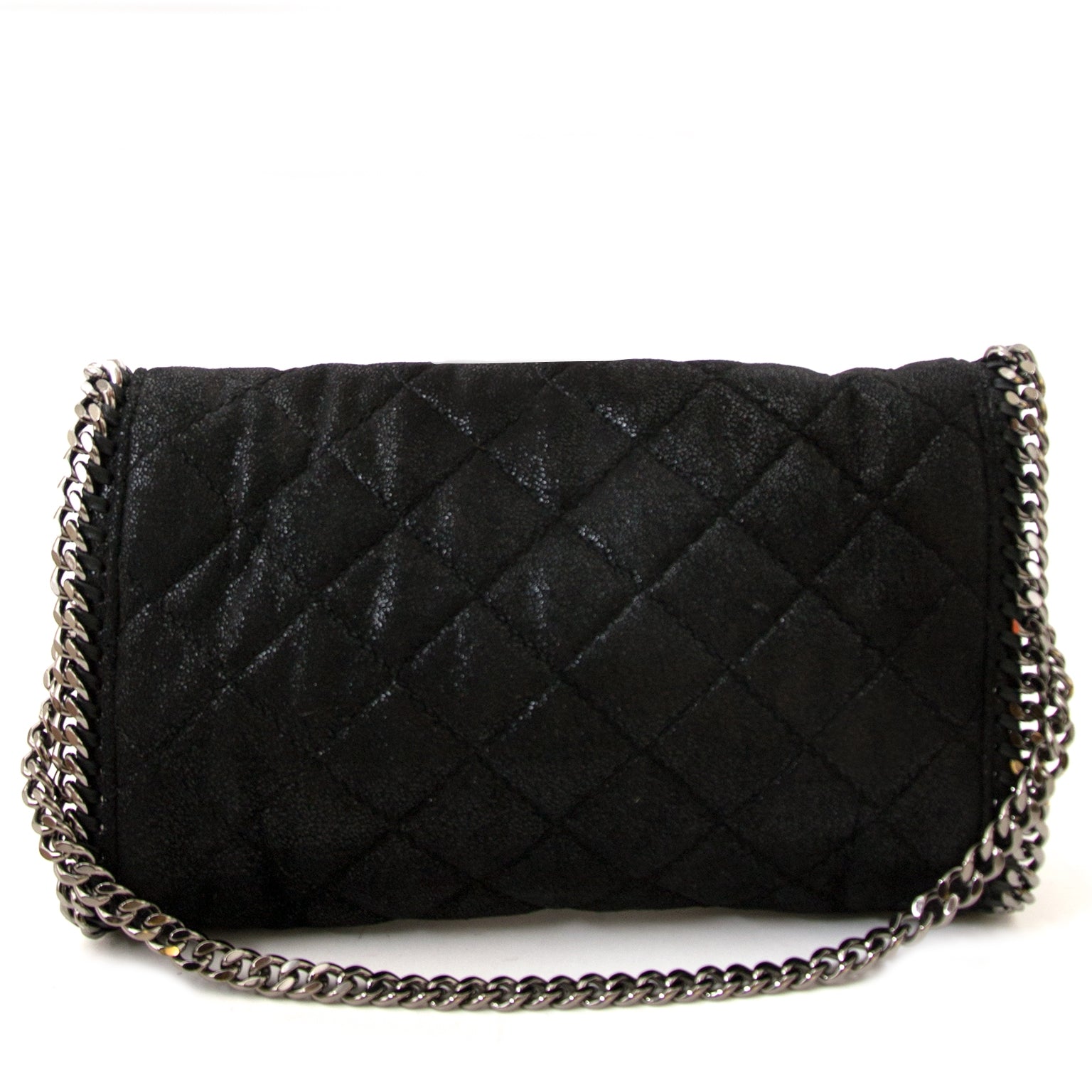 Stella McCartney Black 'Falabella' Quilted Chain Bag