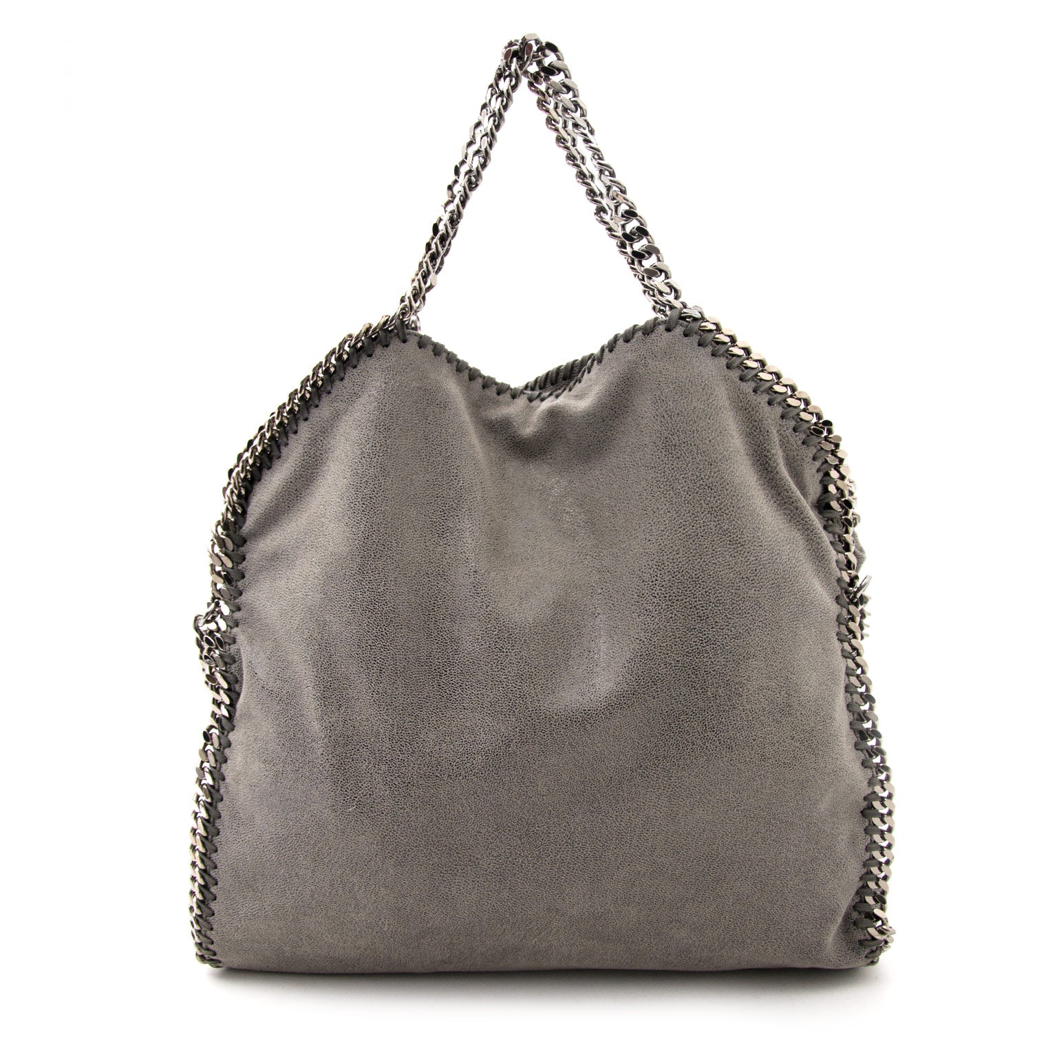 shop safe online secondhand designer Stella McCartney Grey Falabella Shaggy Deer Fold Over Tote