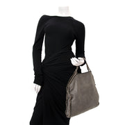acheter en ligne pour le meilleur prix sac a main Stella McCartney Grey Falabella Shaggy Deer Fold Over Tote