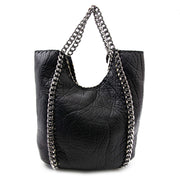 Stella McCartney Shearling Falabella Black for sale online at Labellov