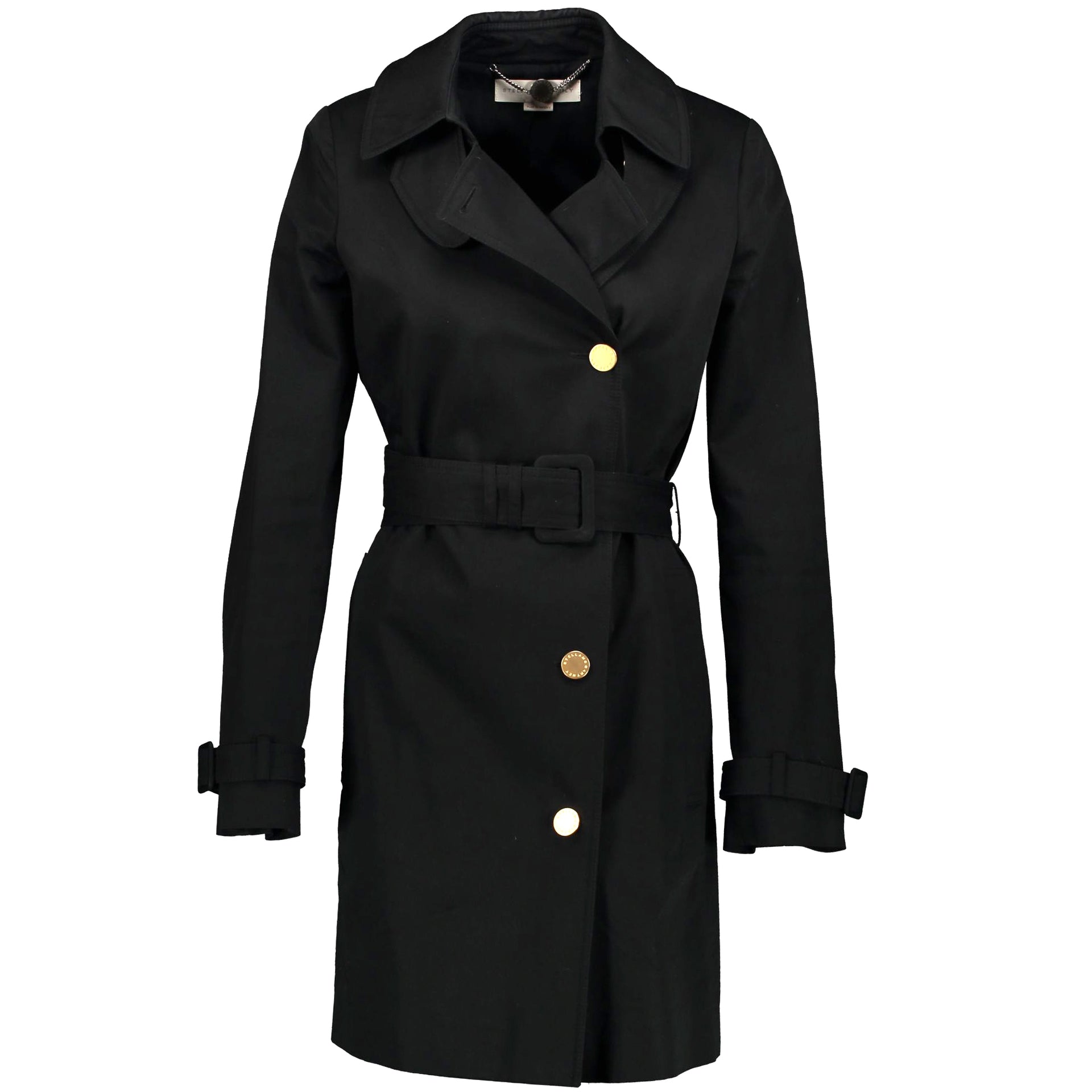 Stella McCartney Black Trench Coat - SIZE EU38