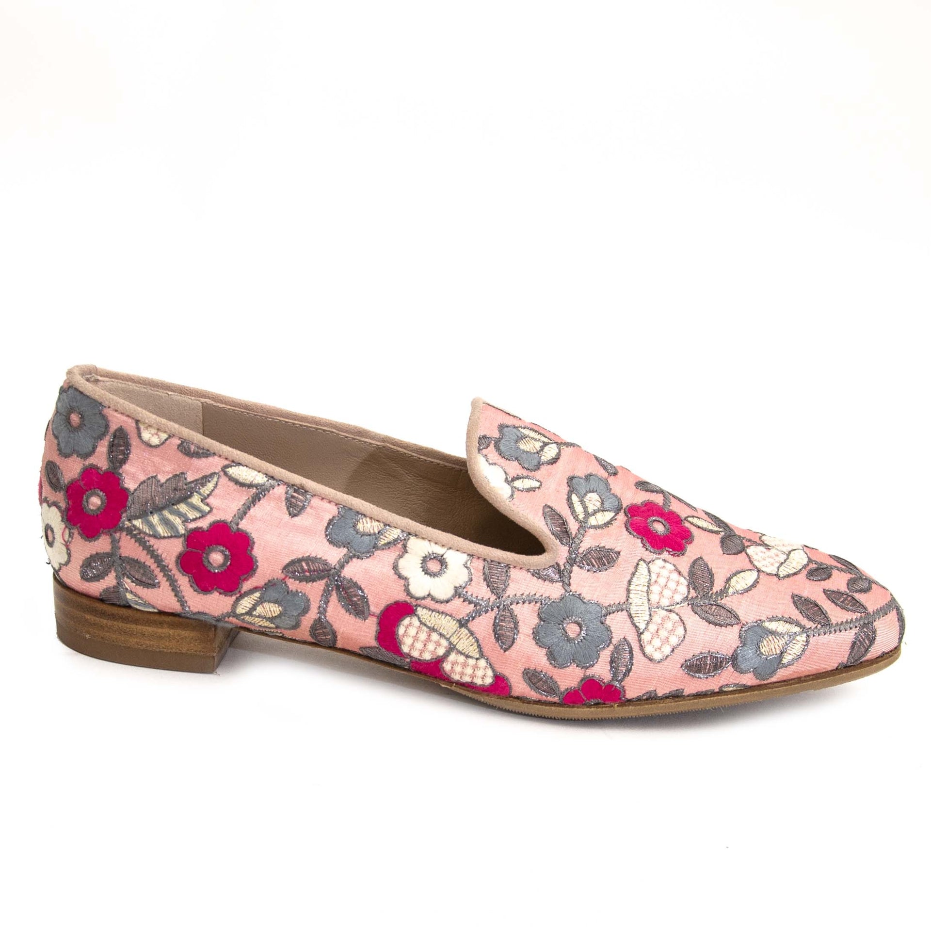 Stuart Weitzman Pink Flower Loafers