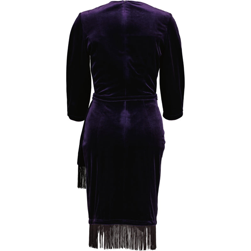 Thierry Mugler dress in dark blue velvet