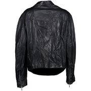 Thierry Mugler Black Leather Jacket - SIZE TU. Koop tweedehands Thierry Mugler online bij LabelLOV
