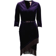 Blue velvet Thierry Mugler dress