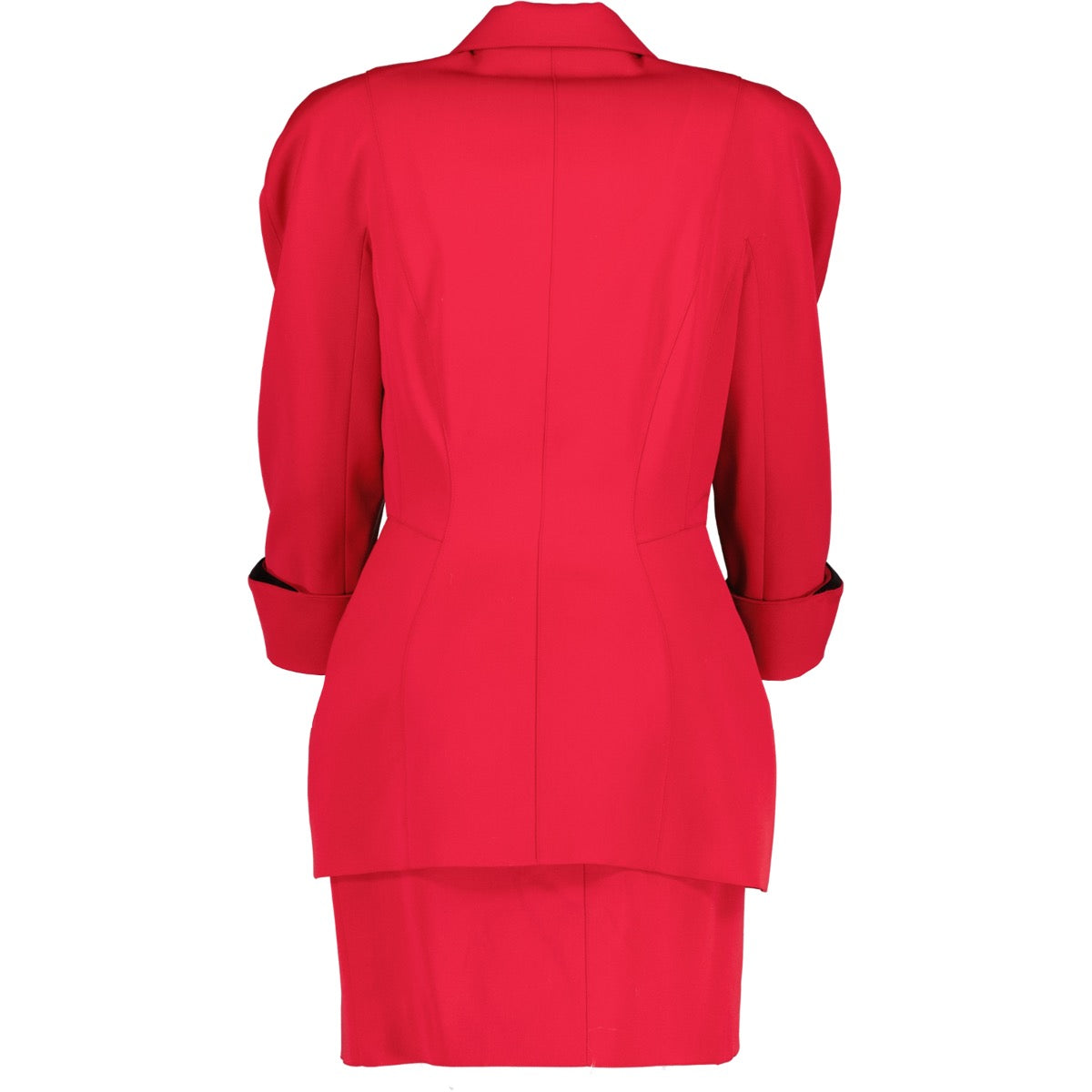 buy and sell authentic vintage Thierry Mugler Vintage Red Skirt Suit Set at Labellov for the best price