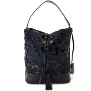 koop tweedehands Louis Vuitton Spotlight Monogram Graffiti Dark Blue GM Sequin By Stephen Sprouse bij labellov