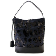 buy secondhand Louis Vuitton Spotlight Monogram Graffiti Dark Blue GM Sequin By Stephen Sprouse at labellov