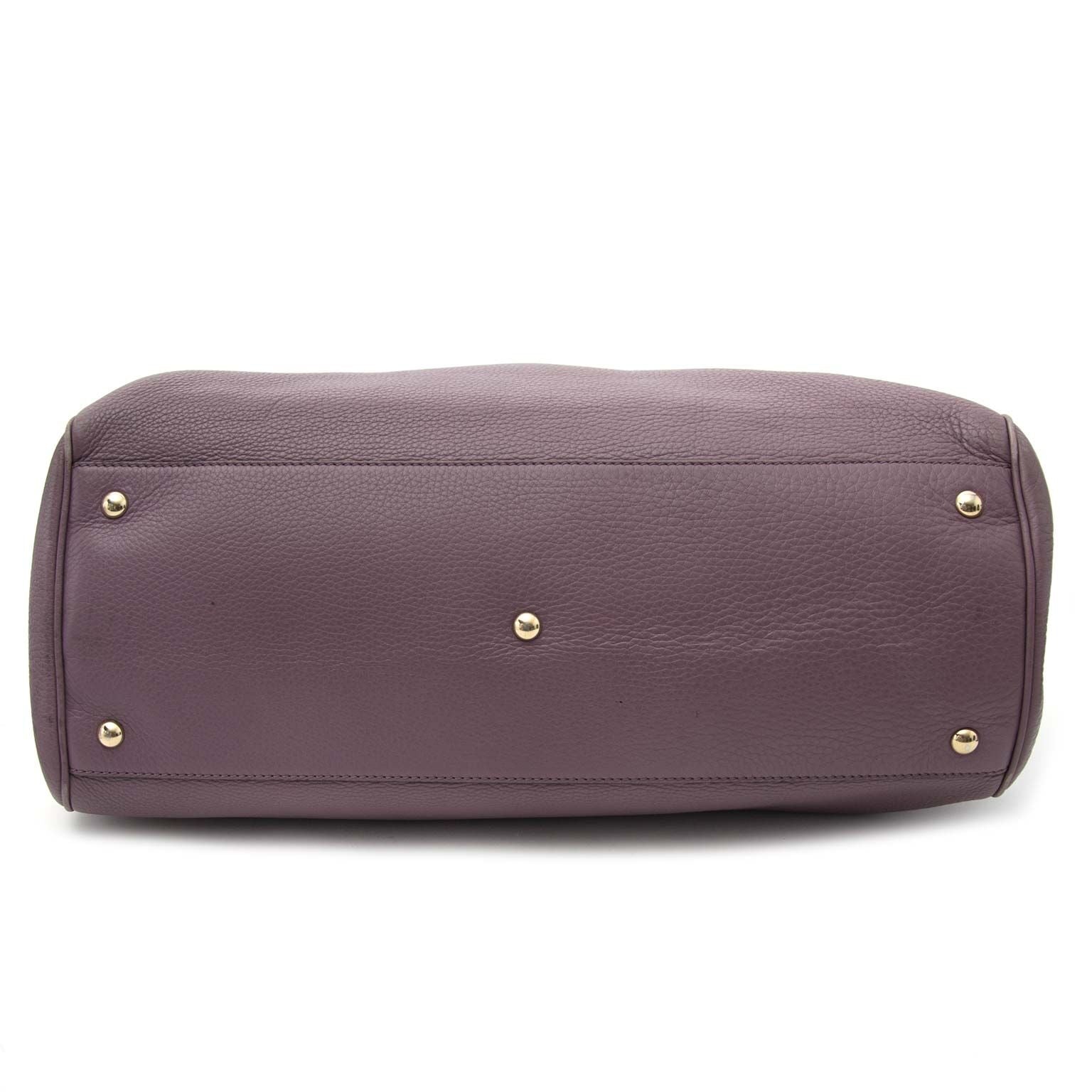 achetez Gucci Bamboo Purple Large Tote Bag et payer secure