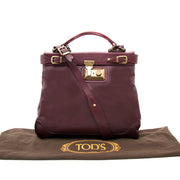 Acheter en ligne chez Labellov.com Tod's Bordeaux Leather Satchel Bag