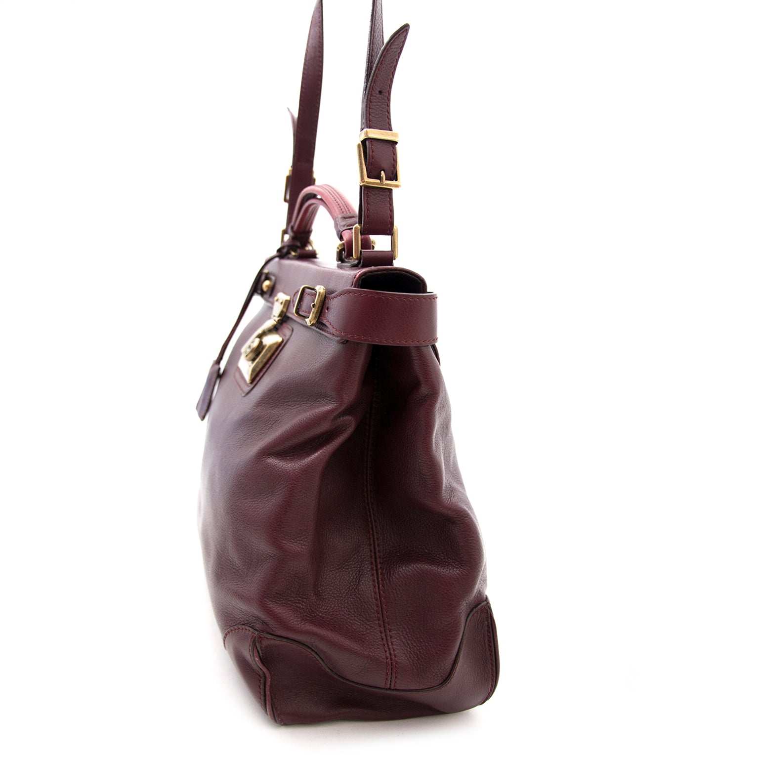 Shop luxury items in Antwerp like Tod's Bordeaux Satchel Bag