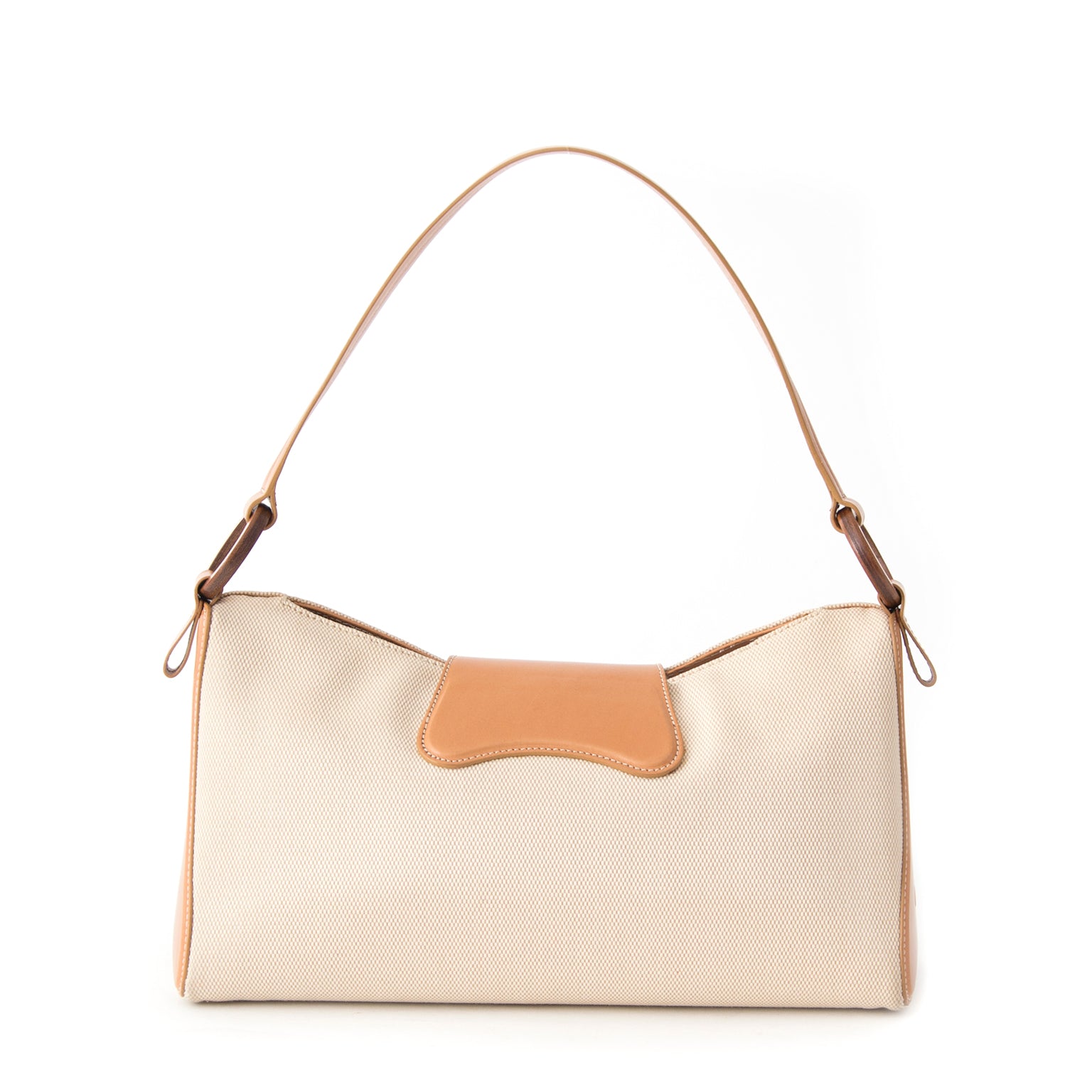 buy safe online at the best price secondhand designer Tod's Beige Canvas Shoulder Bag