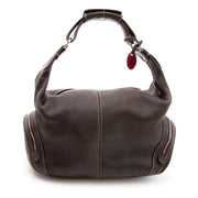 Buy an authentic Tod's Chocolate Shoulder Bag online