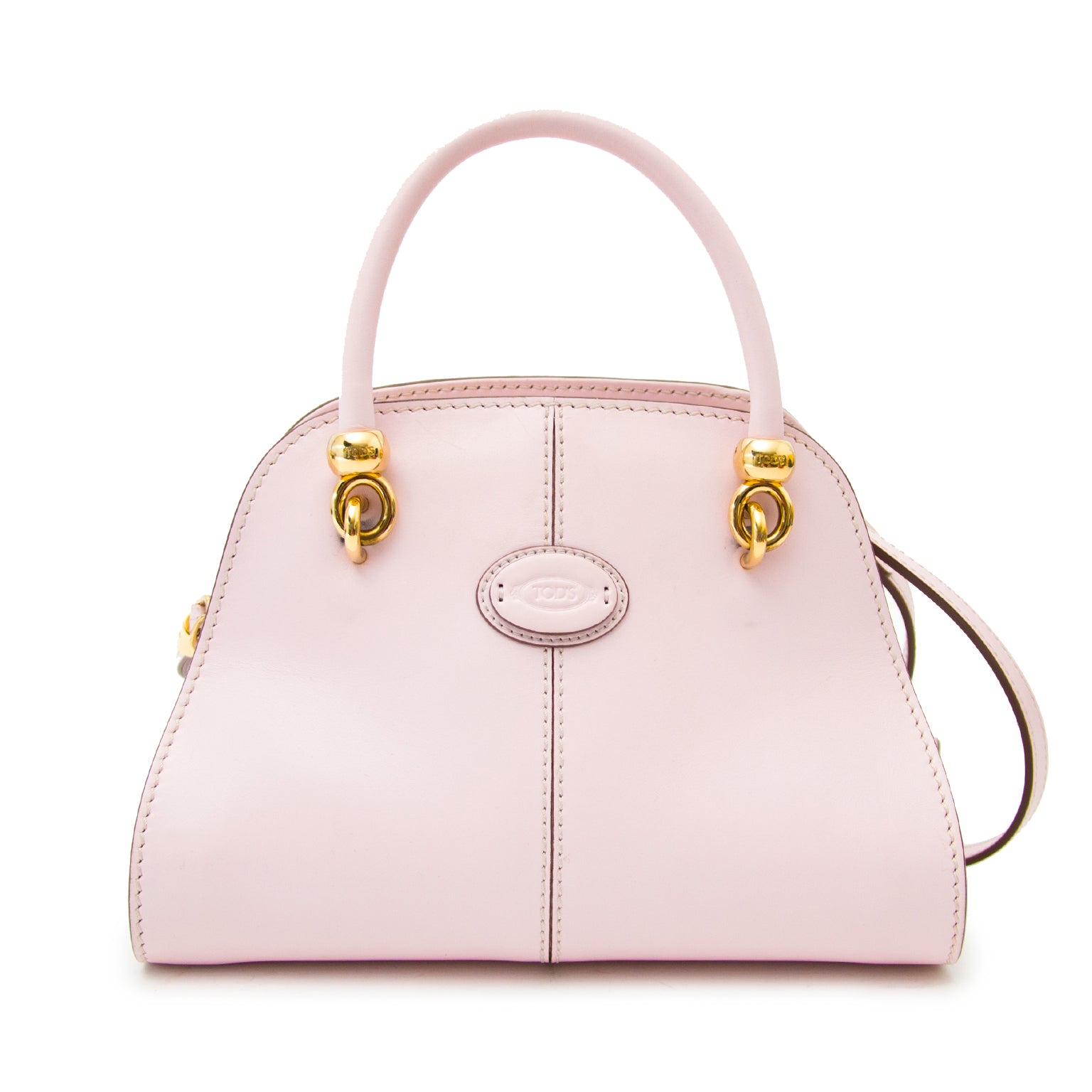 Shop safe online aan de beste prijs Tod's Sella Mini Bowler Bag Pink Leather