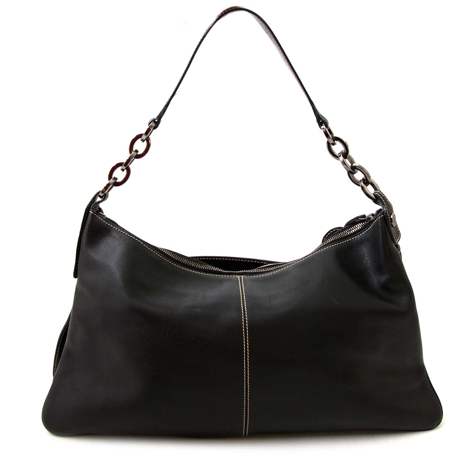 Veilig online shoppen bij Labellov vintage mode webshop met Tod's lederen schoudertassen