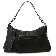 Tod's black leather shoulder bag for sale at labellov vintage fashion webshop
