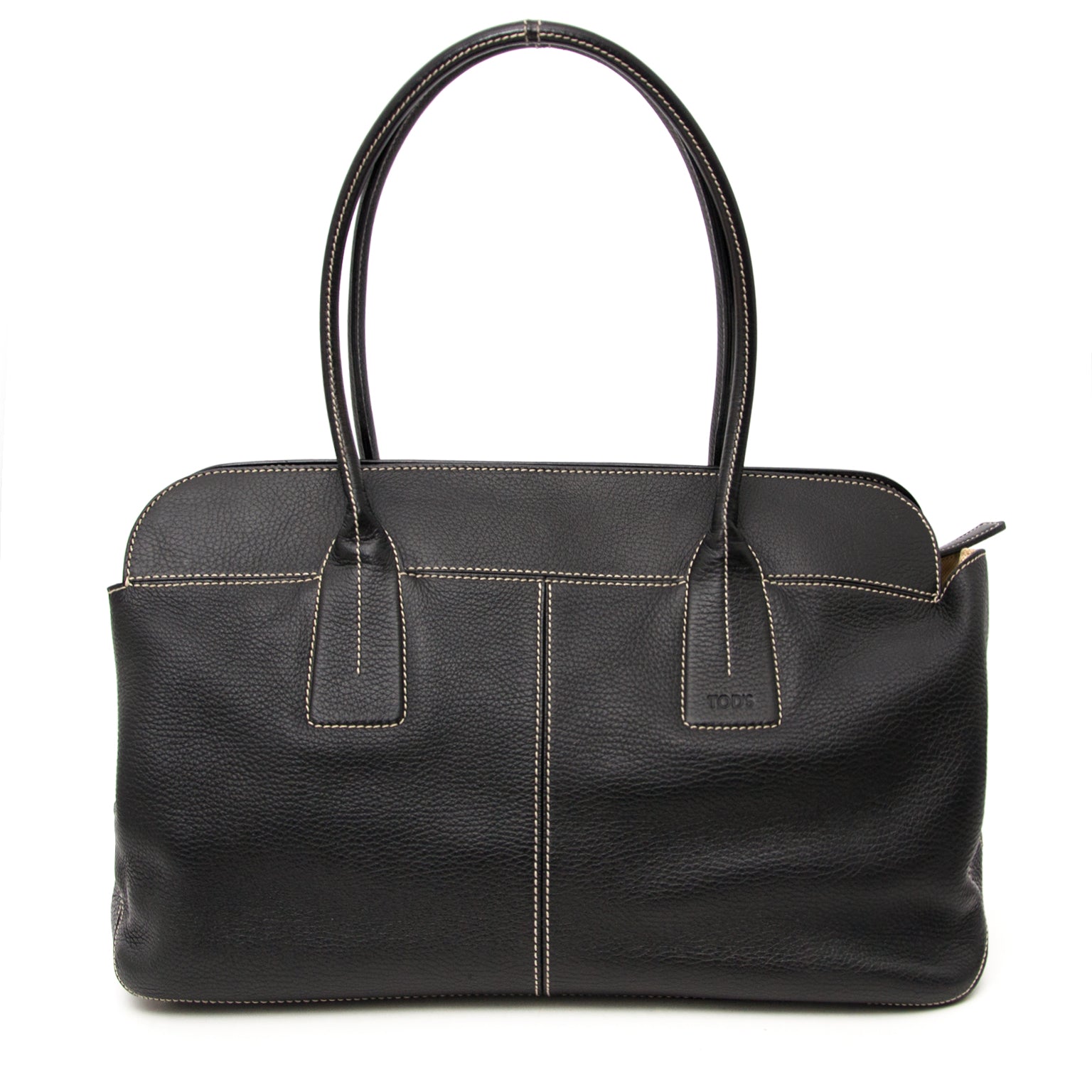 Tod's Black Pebbled Leather Shoulder Bag