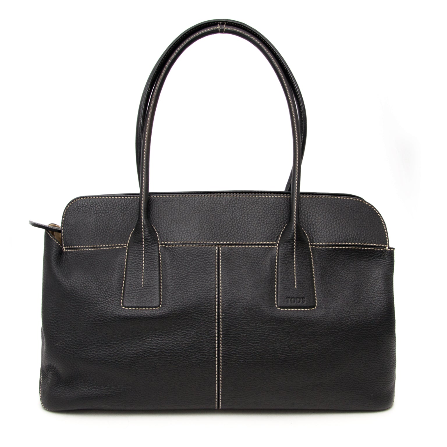 Tod's Black Pebbled Leather Shoulder Bag