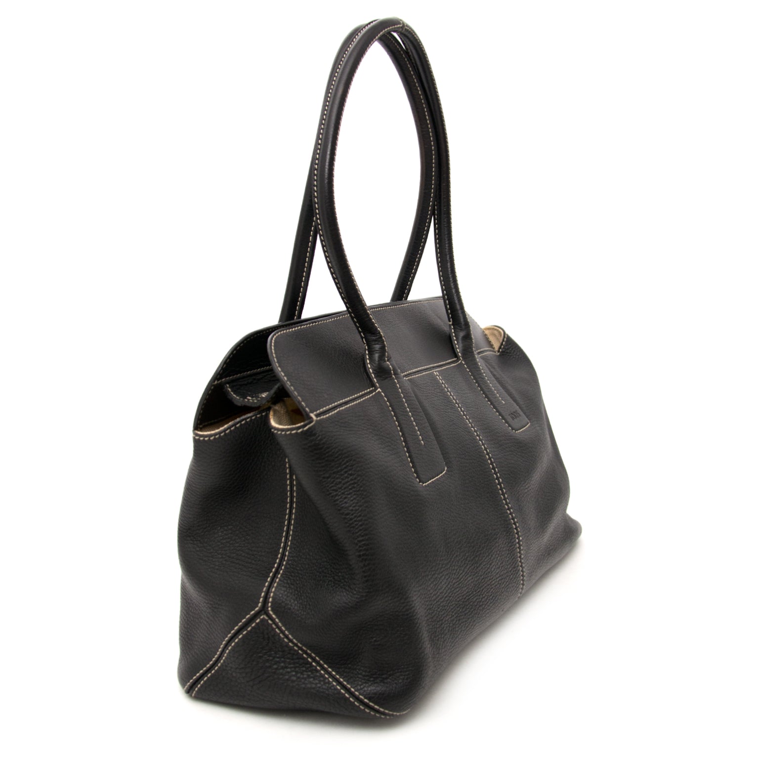 Tod's Black Pebbled Leather Shoulder Bag
